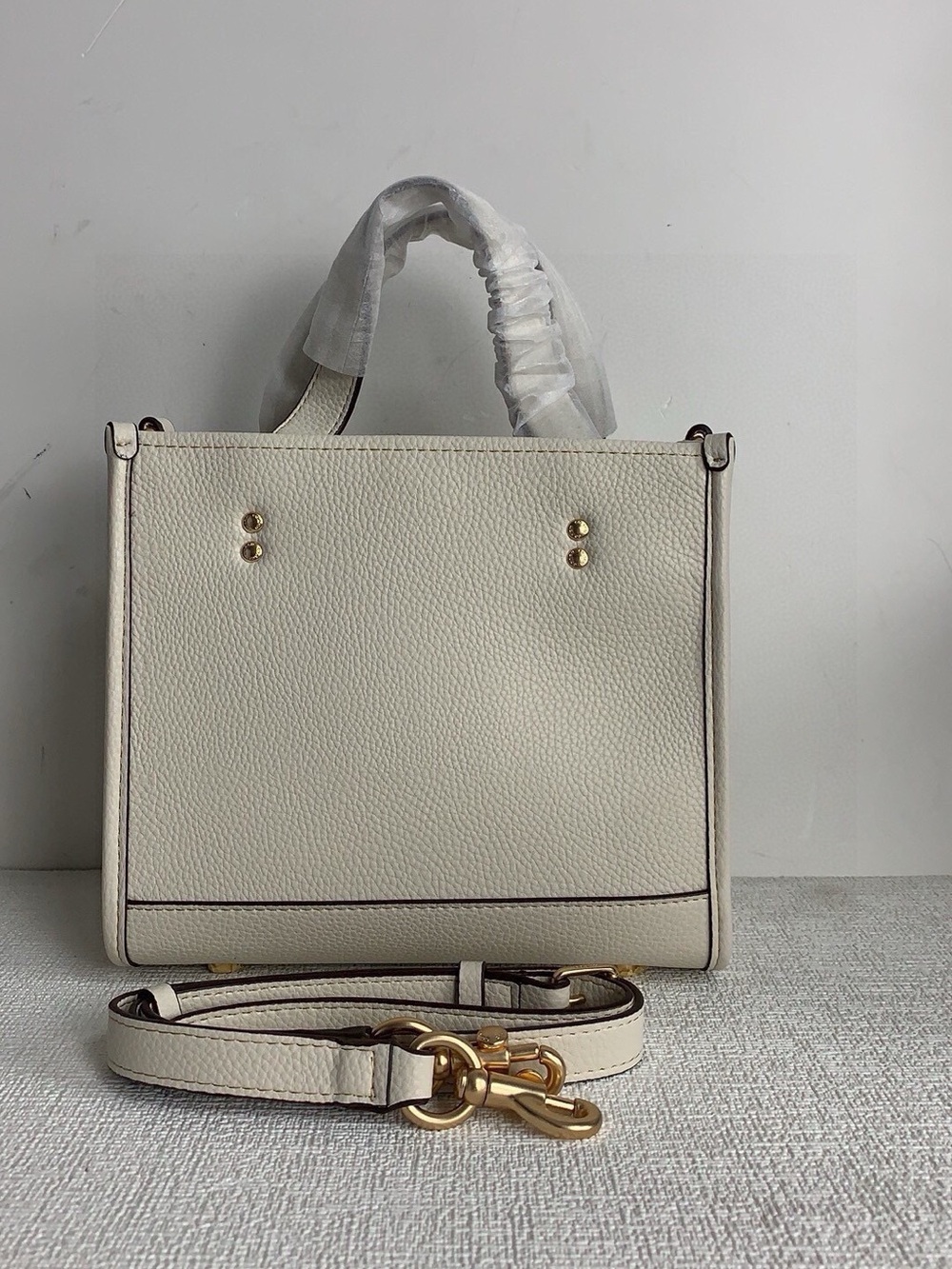 Coach Cream Satchel with Peanuts Character Print - Picture 3 of 4